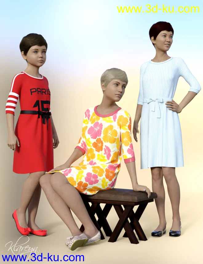 Klareyn dForce Dress for Genesis 8 Female(s)模型的图片18