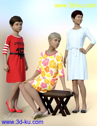 3D打印模型Klareyn dForce Dress for Genesis 8 Female(s)的图片