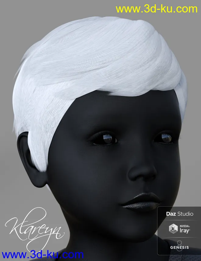Klareyn Short Hair for Genesis 8 Female(s)模型的图片6