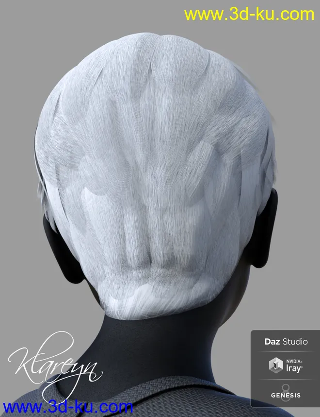 Klareyn Short Hair for Genesis 8 Female(s)模型的图片7