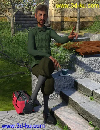 3D打印模型Knickerbockers for Genesis 8 Male(s)的图片