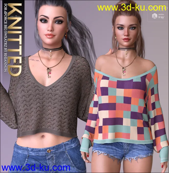 Knitted for dForce Big SweatrZ G3F G8F模型的图片1