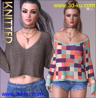 3D打印模型Knitted for dForce Big SweatrZ G3F G8F的图片