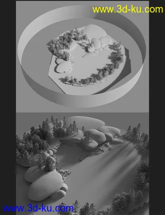 3D打印模型Lake Serene for End of the Tracks的图片