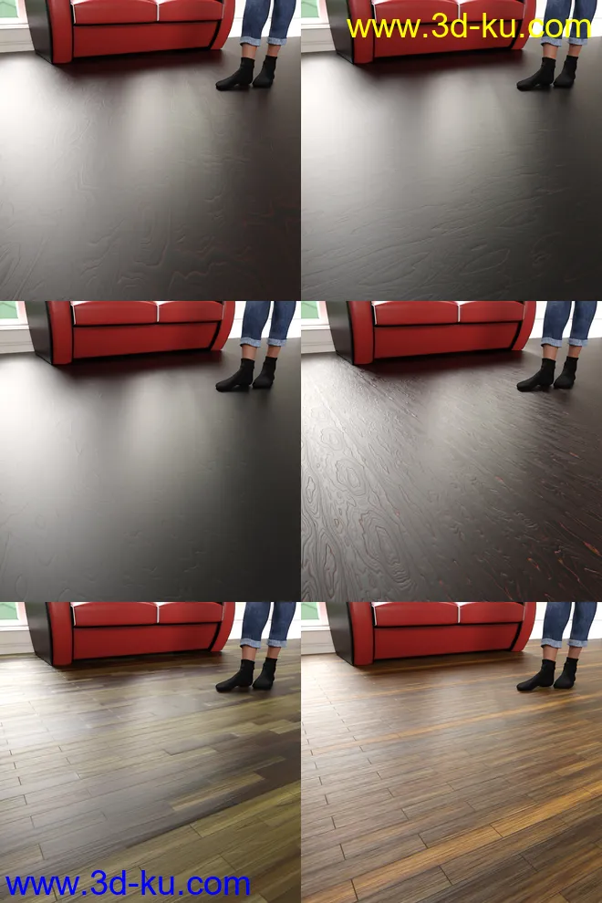 Laminated Wood Floors Iray Shaders模型的图片4