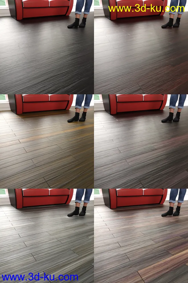 Laminated Wood Floors Iray Shaders模型的图片5