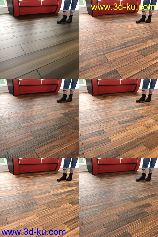 Laminated Wood Floors Iray Shaders模型的图片7