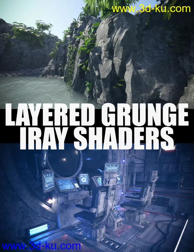 Layered Grunge Iray Shaders模型的图片1