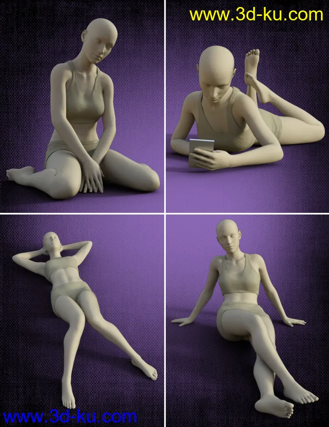 Lazy Poses for Genesis 8 Female模型的图片2