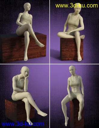 3D打印模型Lazy Poses for Genesis 8 Female的图片