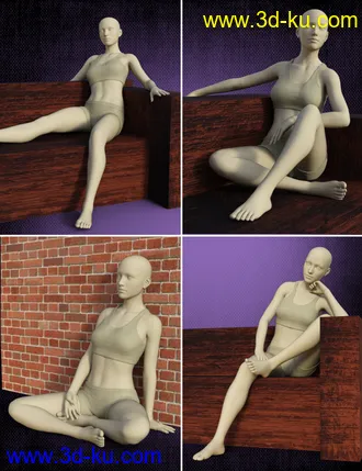 3D打印模型Lazy Poses for Genesis 8 Female的图片