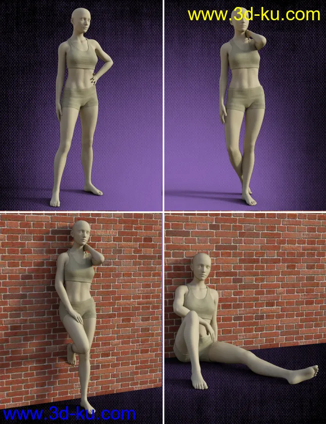 Lazy Poses for Genesis 8 Female模型的图片6