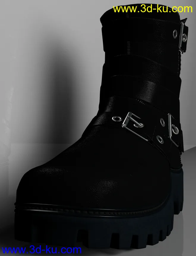 Leather Boots for Genesis 2, 3 and 8 Female(s)模型的图片9
