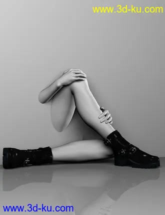 3D打印模型Leather Boots for Genesis 2, 3 and 8 Female(s)的图片