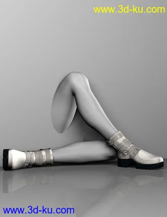 3D打印模型Leather Boots for Genesis 2, 3 and 8 Female(s)的图片