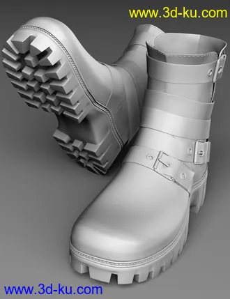 3D打印模型Leather Boots for Genesis 2, 3 and 8 Female(s)的图片