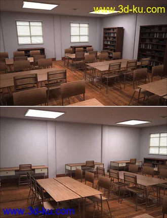 3D打印模型Library Study Room的图片