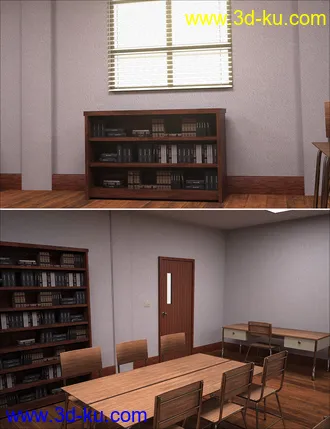3D打印模型Library Study Room的图片