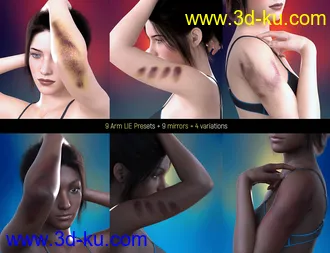 3D打印模型LIE Body Bruises for Genesis 3 and 8 Female(s)的图片