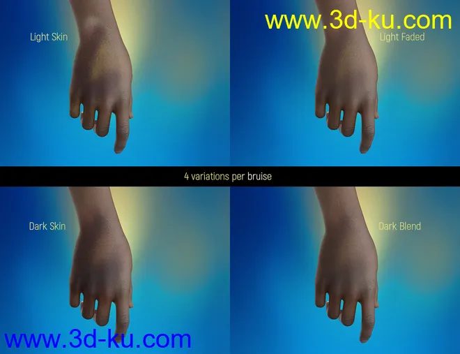 LIE Body Bruises for Genesis 3 and 8 Female(s)模型的图片6