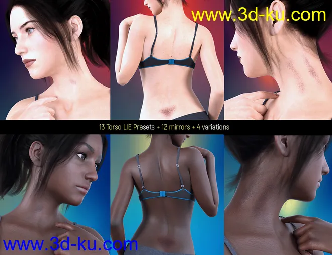 LIE Body Bruises for Genesis 3 and 8 Female(s)模型的图片9