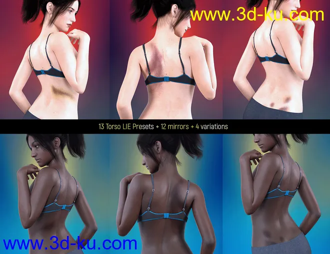 LIE Body Bruises for Genesis 3 and 8 Female(s)模型的图片10