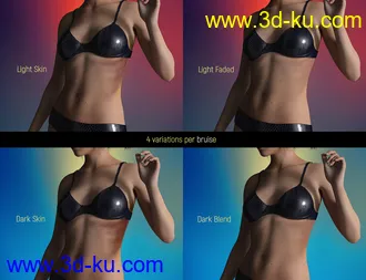3D打印模型LIE Body Bruises for Genesis 3 and 8 Female(s)的图片