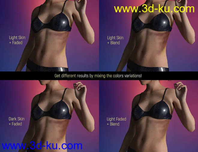 LIE Body Bruises for Genesis 3 and 8 Female(s)模型的图片13