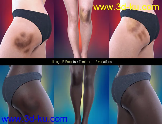 LIE Body Bruises for Genesis 3 and 8 Female(s)模型的图片16