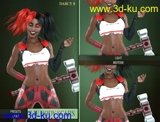 3D打印模型LIE Body Scars for Genesis 3 & 8 Female(s)的图片