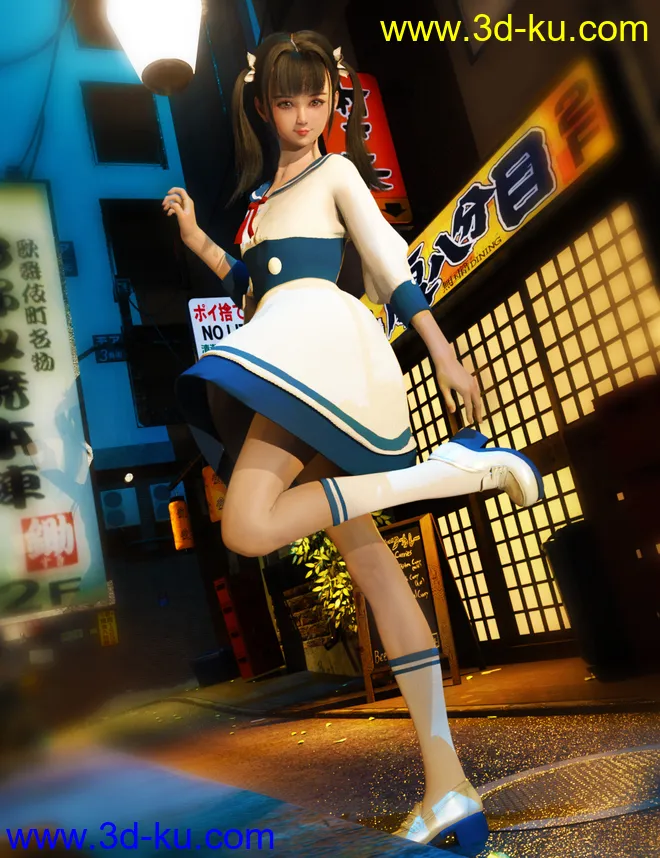 Lin Character for Genesis 8 Female模型的图片1