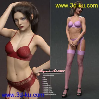 3D打印模型Lingerie Set 2020 for Genesis 8 Female的图片