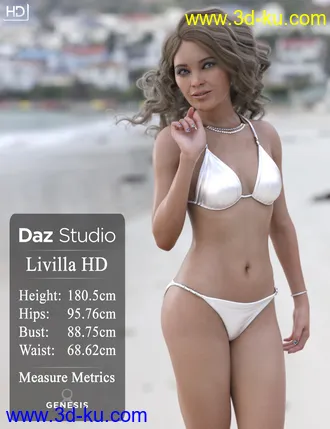 3D打印模型Livilla HD For Genesis 8 Female的图片