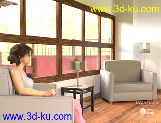 3D打印模型Living Room Scene的图片
