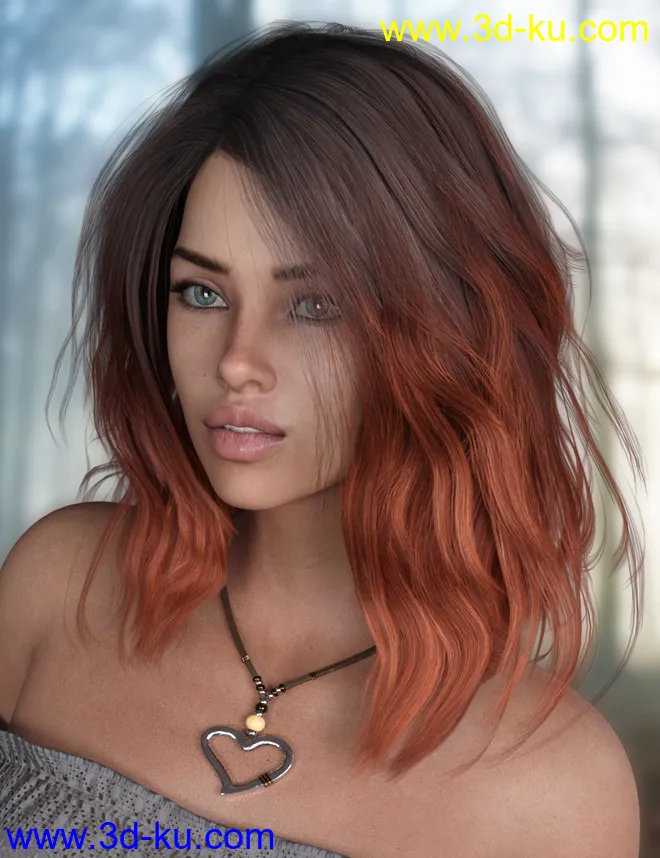 Loona Hair for Genesis 3 and 8 Female(s)模型的图片2