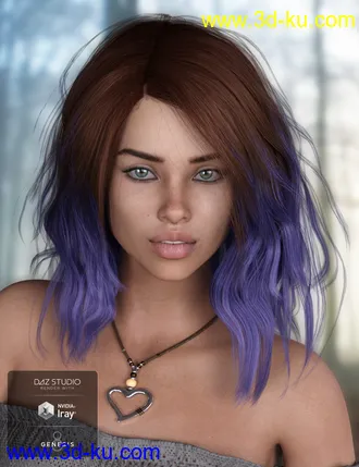 3D打印模型Loona Hair for Genesis 3 and 8 Female(s)的图片