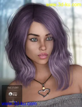 3D打印模型Loona Hair for Genesis 3 and 8 Female(s)的图片
