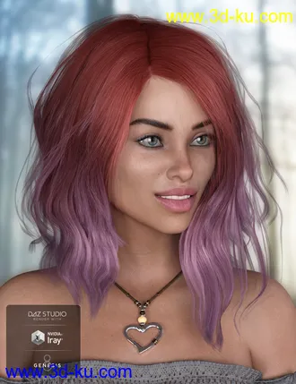 3D打印模型Loona Hair for Genesis 3 and 8 Female(s)的图片