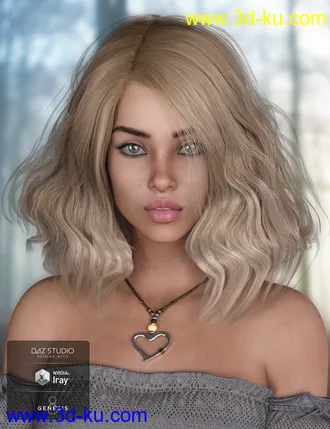 3D打印模型Loona Hair for Genesis 3 and 8 Female(s)的图片