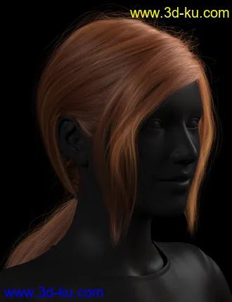 3D打印模型Low Ponytail Hair for Genesis 3 and 8 Female(s)的图片