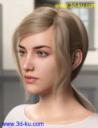 3D打印模型Low Ponytail Hair for Genesis 3 and 8 Female(s)的图片