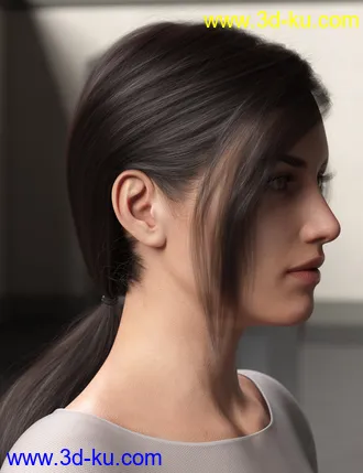 3D打印模型Low Ponytail Hair for Genesis 3 and 8 Female(s)的图片