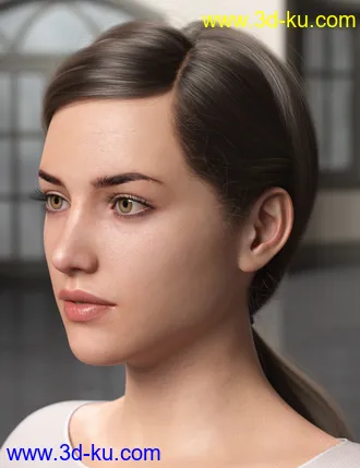 3D打印模型Low Ponytail Hair for Genesis 3 and 8 Female(s)的图片