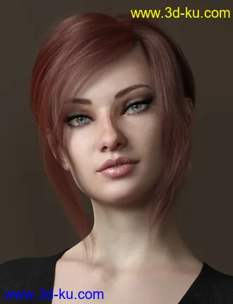 3D打印模型Low Ponytail Hair for Genesis 3 and 8 Female(s)的图片