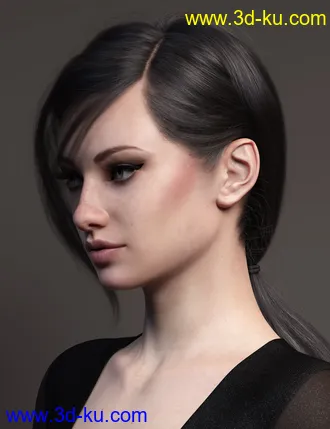 3D打印模型Low Ponytail Hair for Genesis 3 and 8 Female(s)的图片