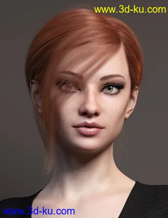 3D打印模型Low Ponytail Hair for Genesis 3 and 8 Female(s)的图片