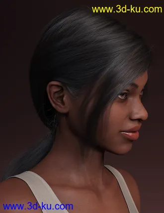 3D打印模型Low Ponytail Hair for Genesis 3 and 8 Female(s)的图片