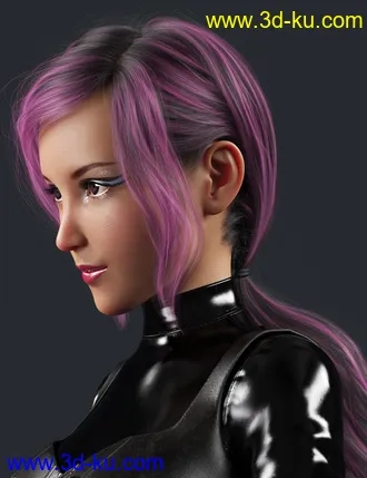 3D打印模型Low Ponytail Hair for Genesis 3 and 8 Female(s)的图片