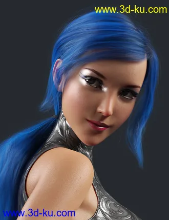 3D打印模型Low Ponytail Hair for Genesis 3 and 8 Female(s)的图片