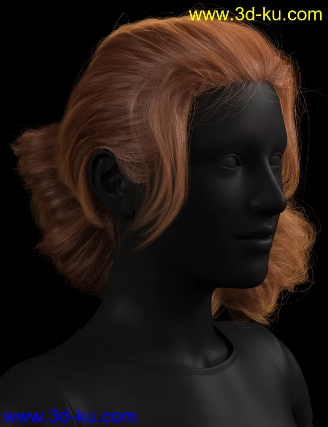 Low Updo Hair for Genesis 3 and 8 Female(s)模型的图片2